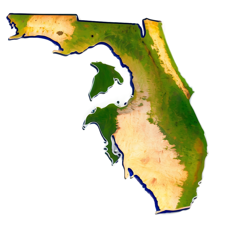 Florida Peninsula Silhouette Outline Png Xgs33