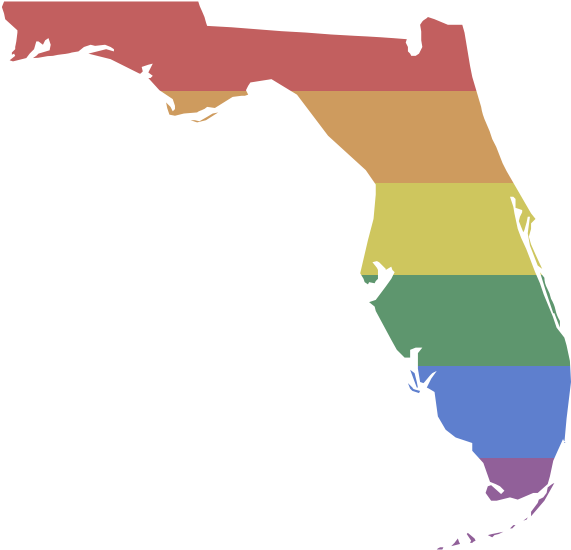 Florida Pride Colors Map