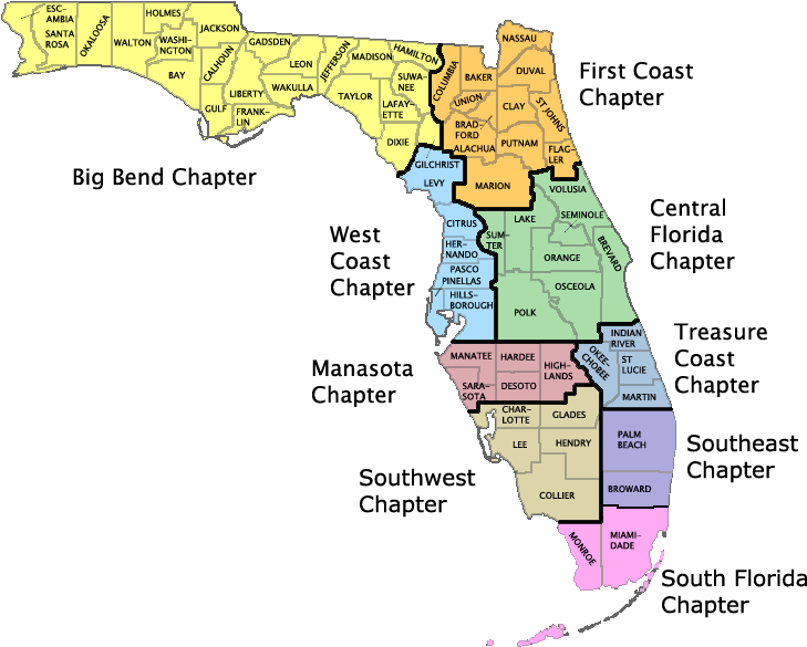 Florida Regional Chapters Map