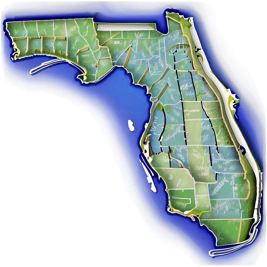 Florida State Contour Line Png 06122024