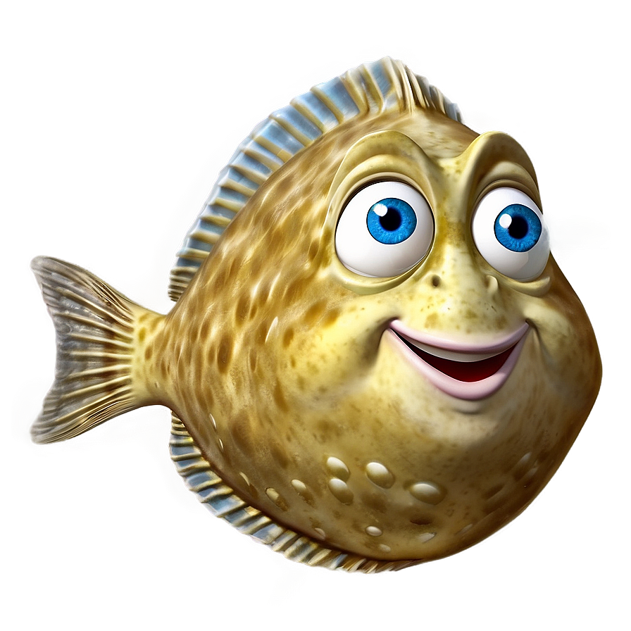 Flounder Fish Smiling Png Agj91