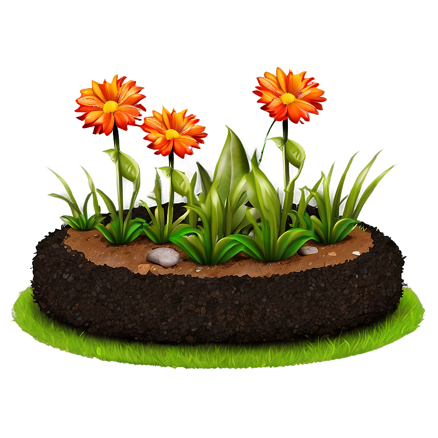 Flower Bed Soil Png Auf