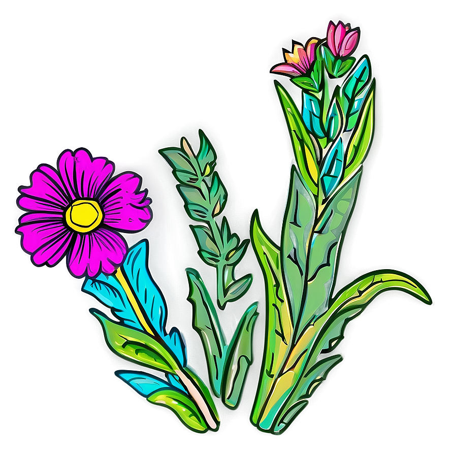 Flower Coloring Page Png Bab55