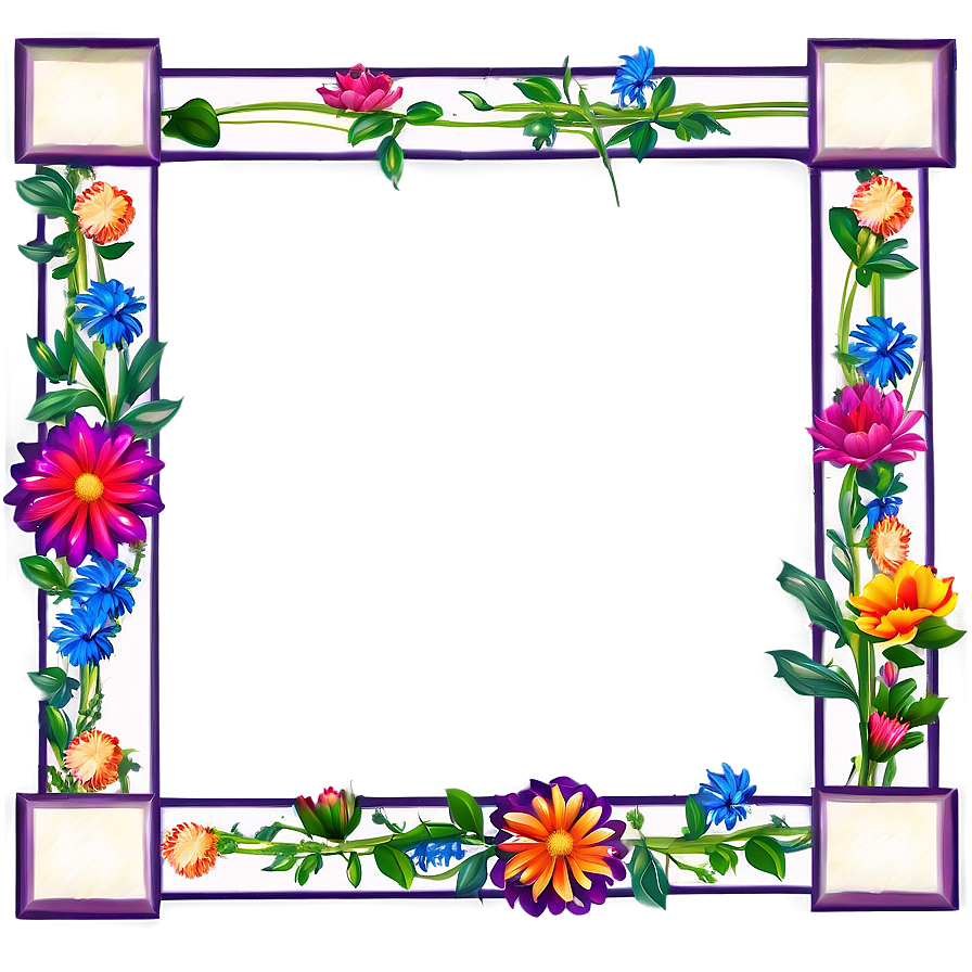 Flower Frame Clipart Png 05252024