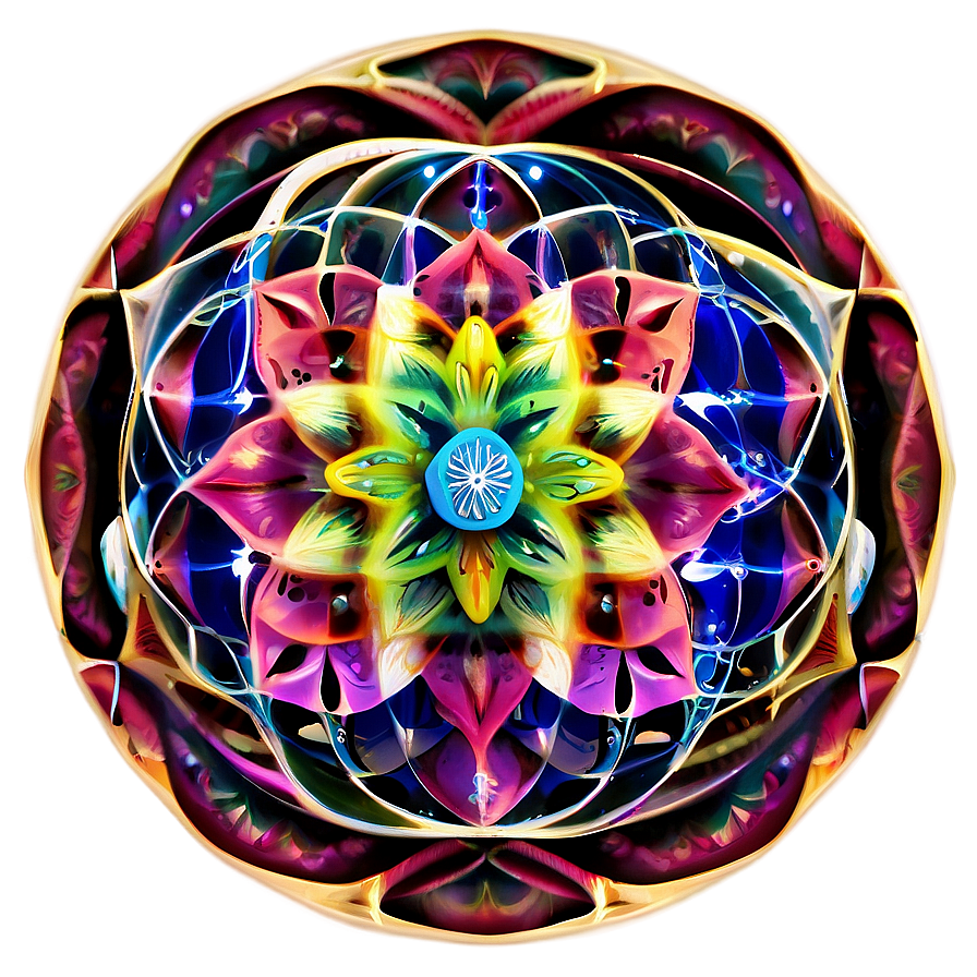 Flower Of Life Meditation Graphic Png Mfo19