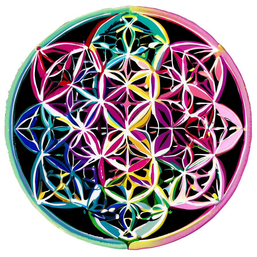 Flower Of Life Sacred Geometry Png 06252024