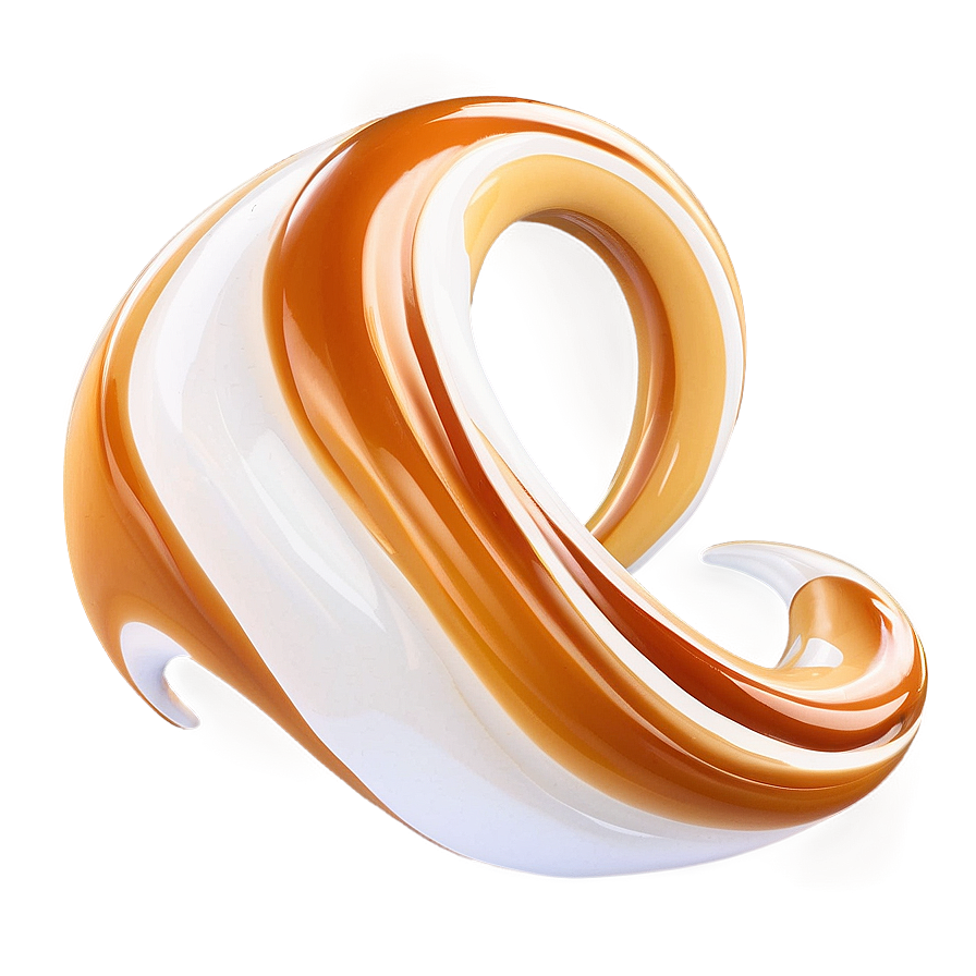 Flowing Caramel Wave Png 67