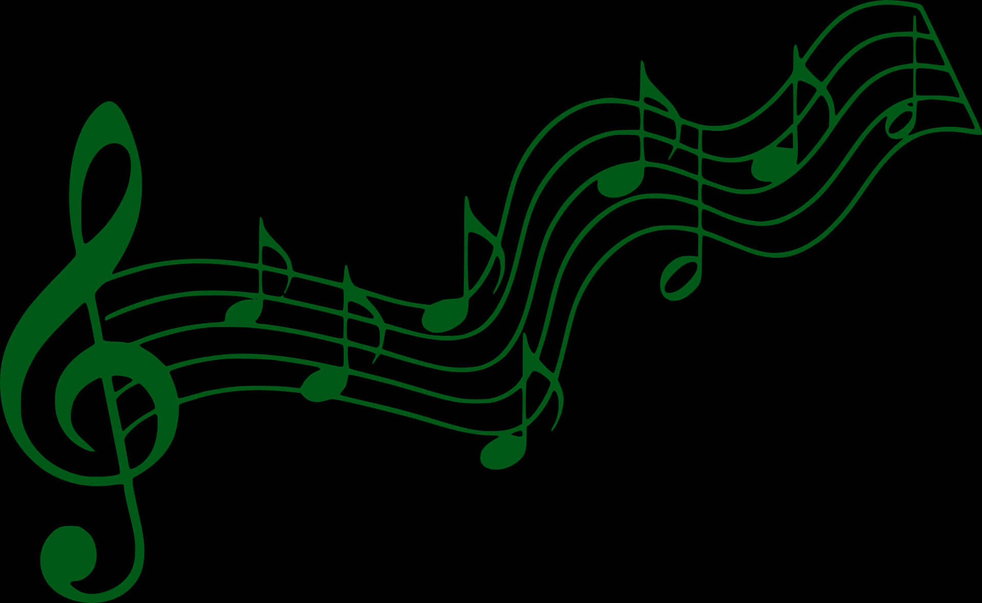 Flowing Music Notes Graphic