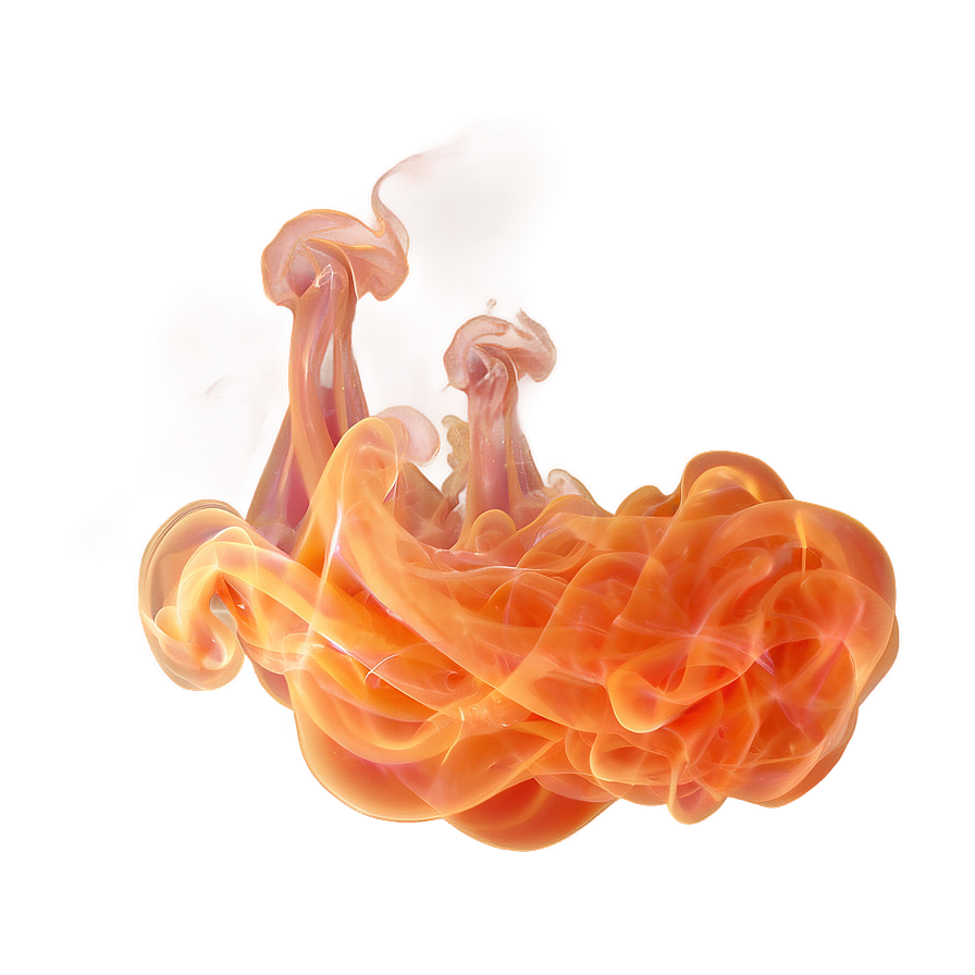 Flowing Orange Smoke Magic Png Sbq