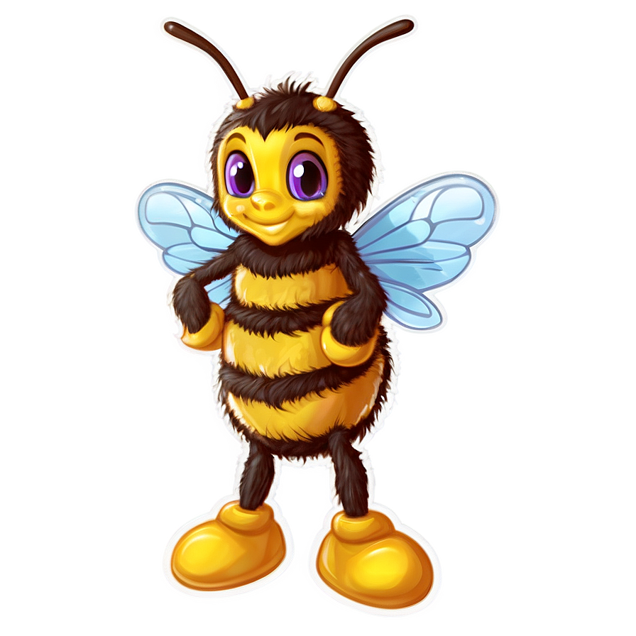 Fluffy Bee Mascot Png Srl