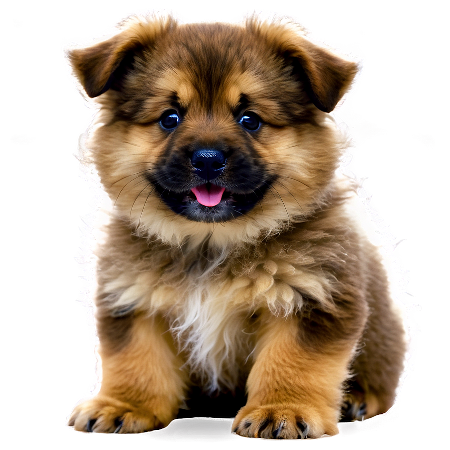 Fluffy Brown Puppy Png Cmg49