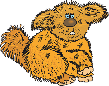 Fluffy_ Cartoon_ Dog_ Illustration