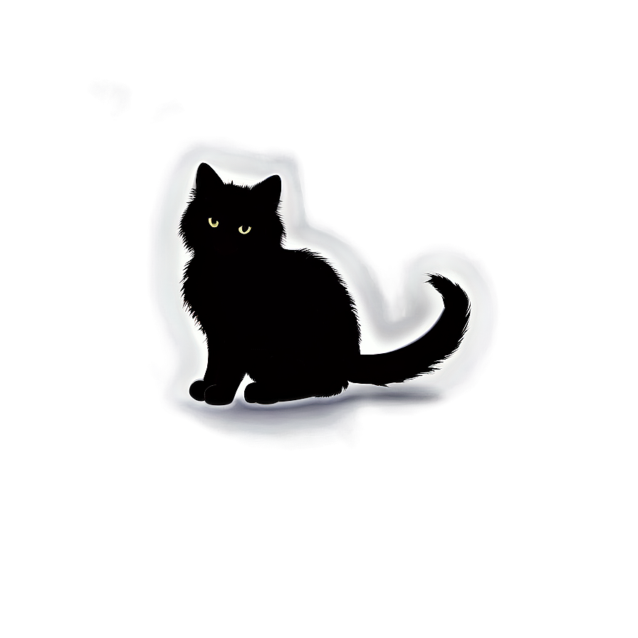 Fluffy Cat Silhouette Png Rhq80