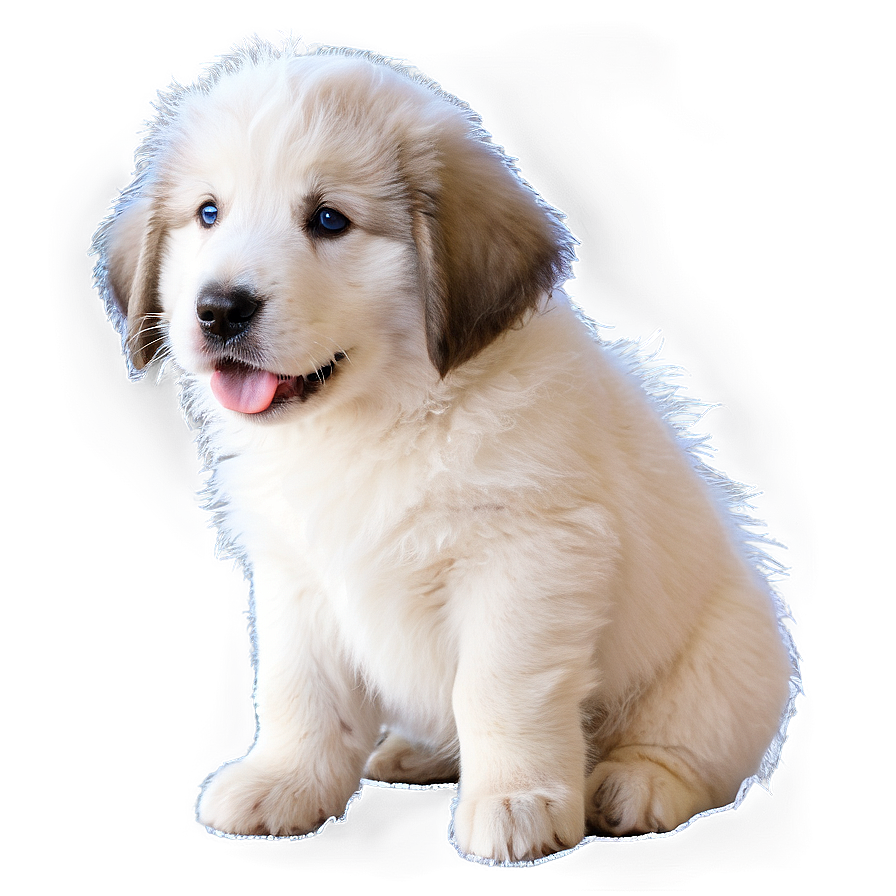 Fluffy Great Pyrenees Puppy Png 37