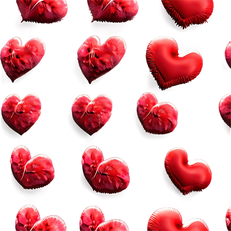 Fluffy Red Hearts Texture Png Jrr