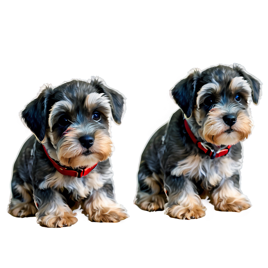 Fluffy Schnauzer Puppy Png Qks