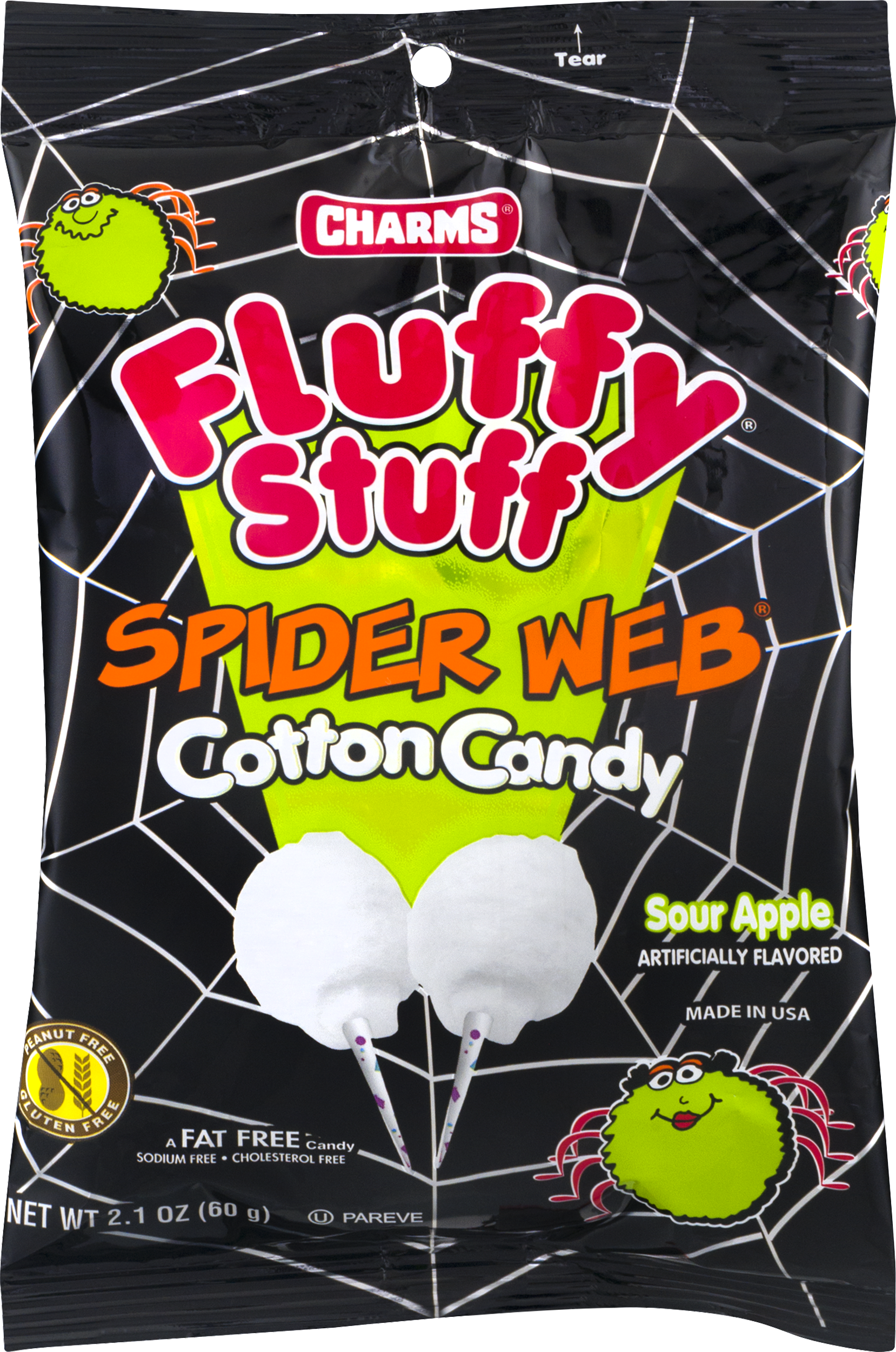 Fluffy Stuff Spider Web Cotton Candy Package