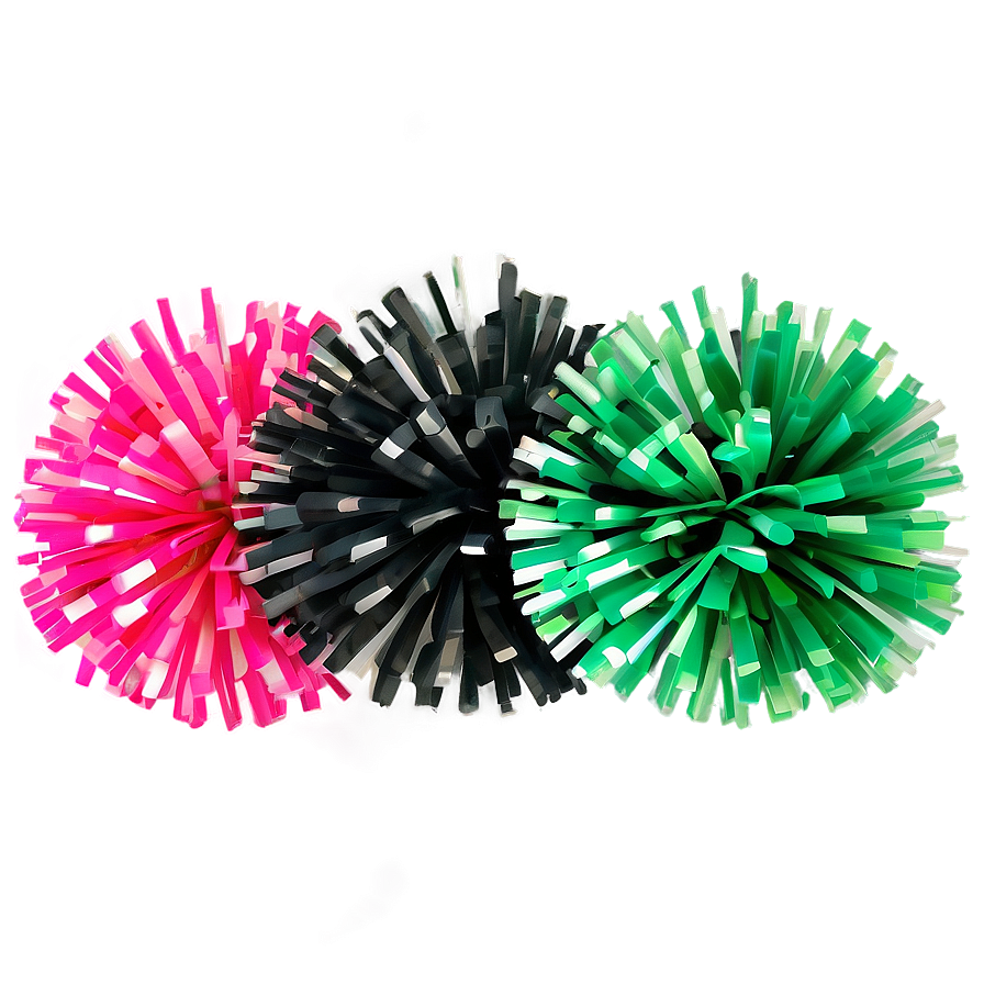 Fluorescent Cheer Pom Poms Png Mpw63