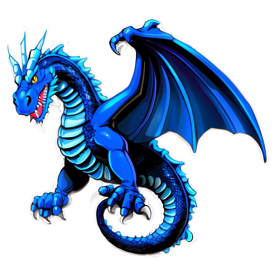 Flying Blue Dragon Graphic Png 06252024