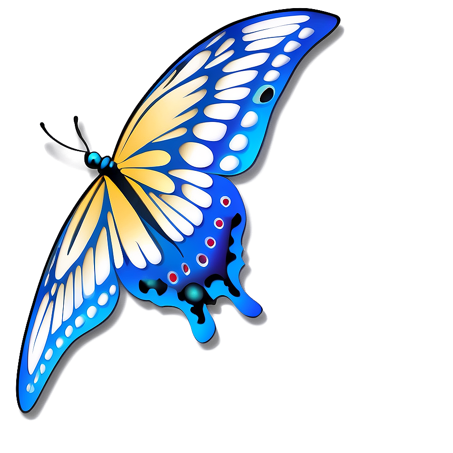 Flying Butterfly Outline Png 05252024