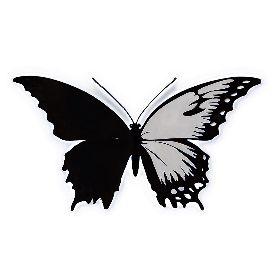 Flying Butterfly Silhouette Png 30