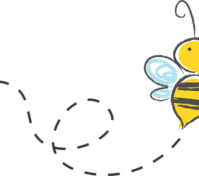 Flying Cartoon Bee Clipart