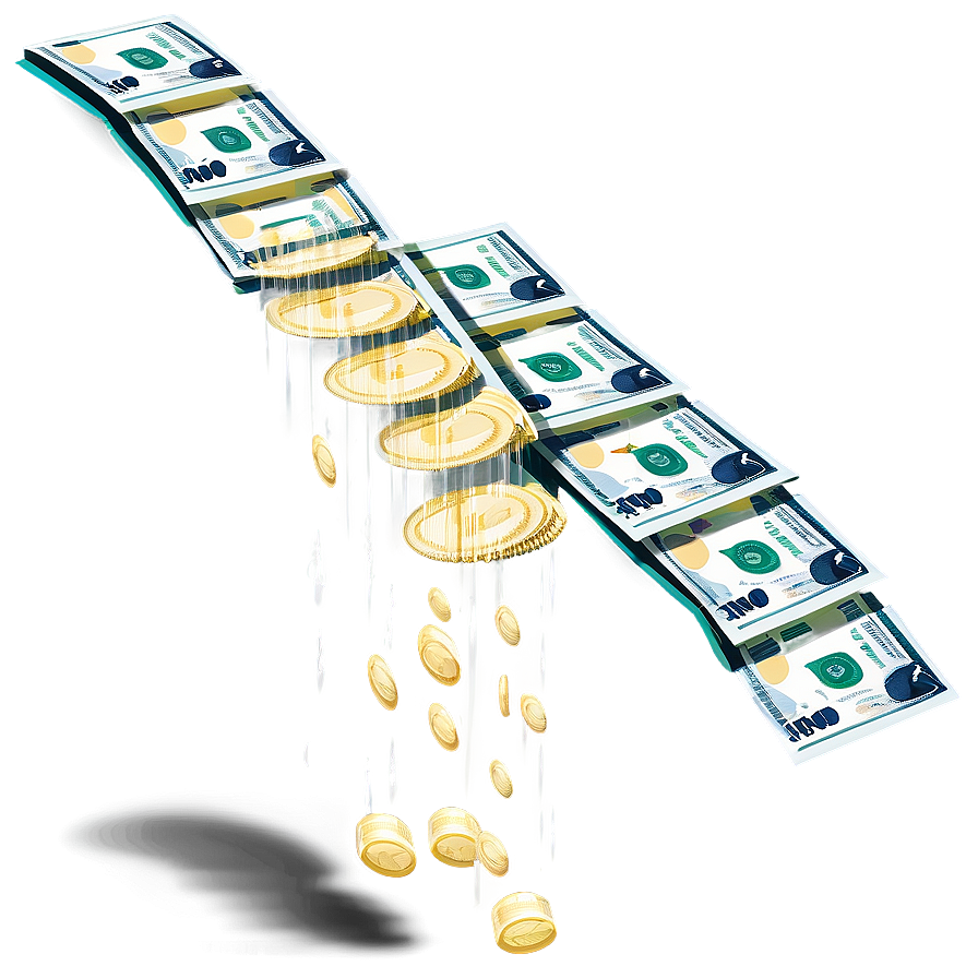 Flying Cartoon Money Png 55