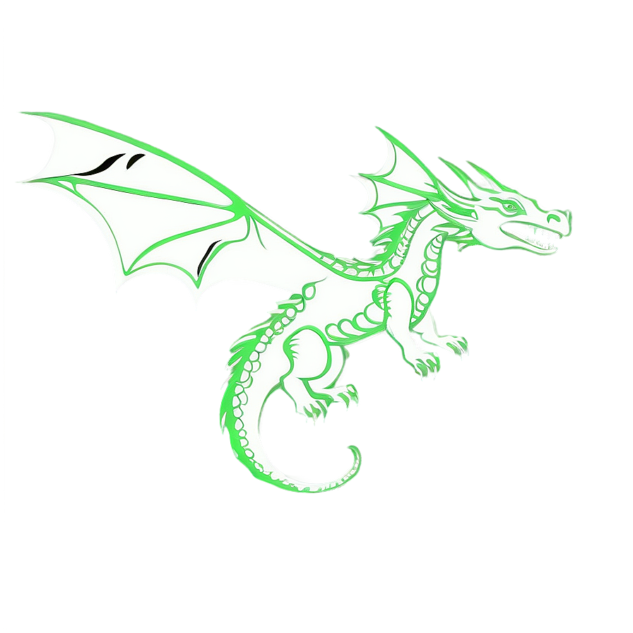 Flying Dragon Outline Clipart Png Qru36