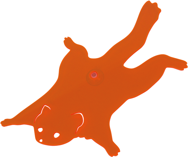 Flying Squirrel Silhouette Orange