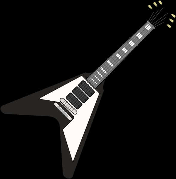 Flying V Guitar Illustration