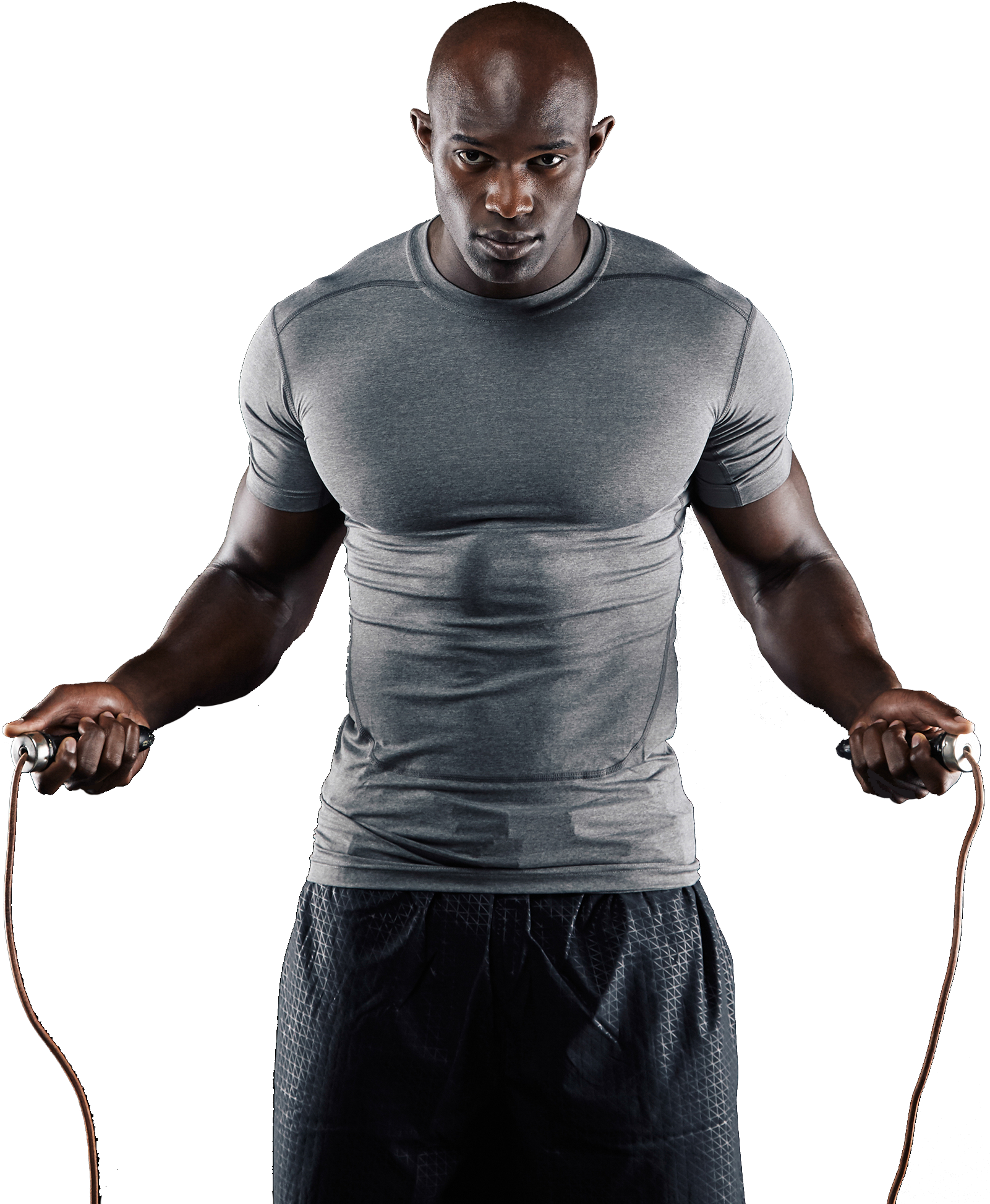 Focused Fitness Enthusiastwith Jump Rope