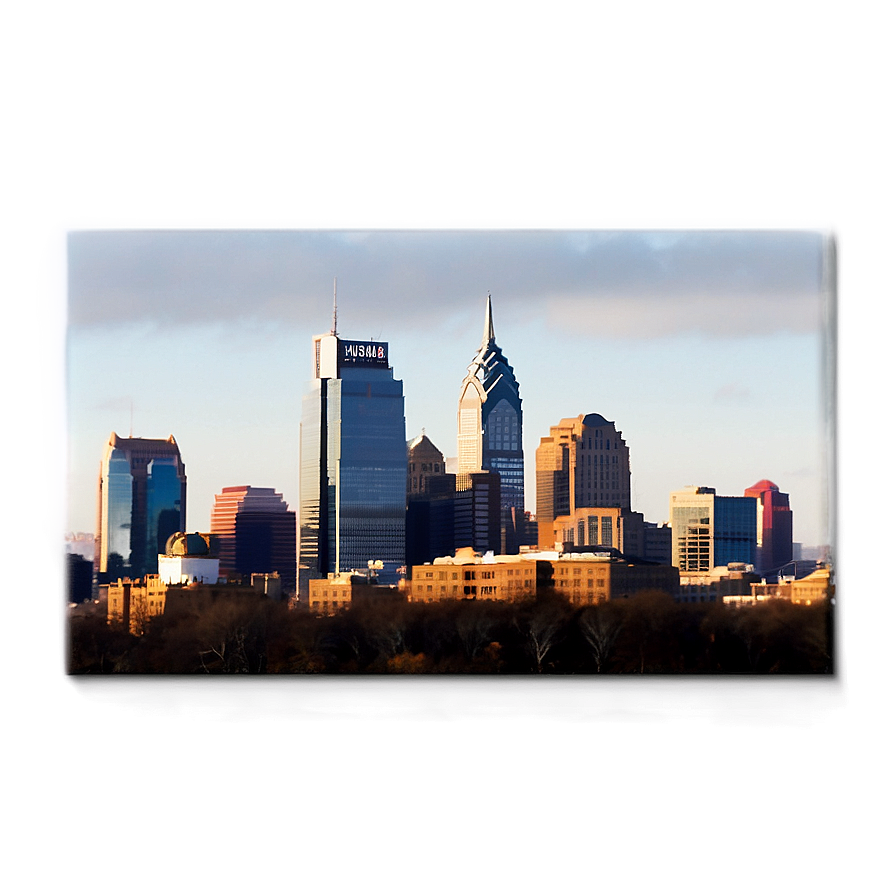 Foggy Morning Philadelphia Skyline Png Btm