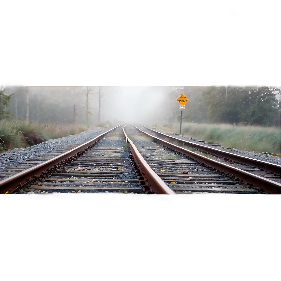 Foggy Morning Train Tracks Png Eds