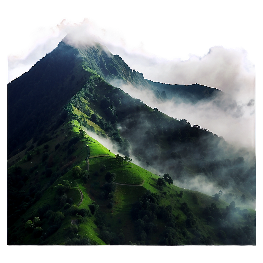 Foggy Mountain Top Png Kaf