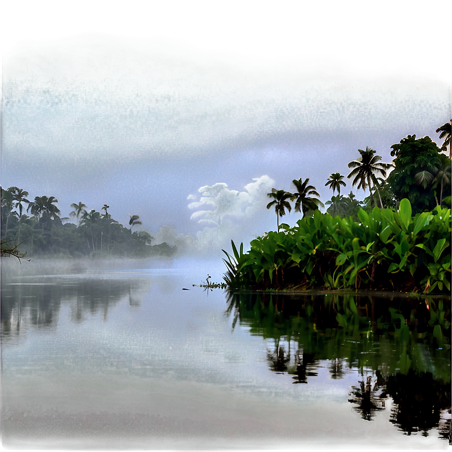 Foggy Riverbank Png Nma49