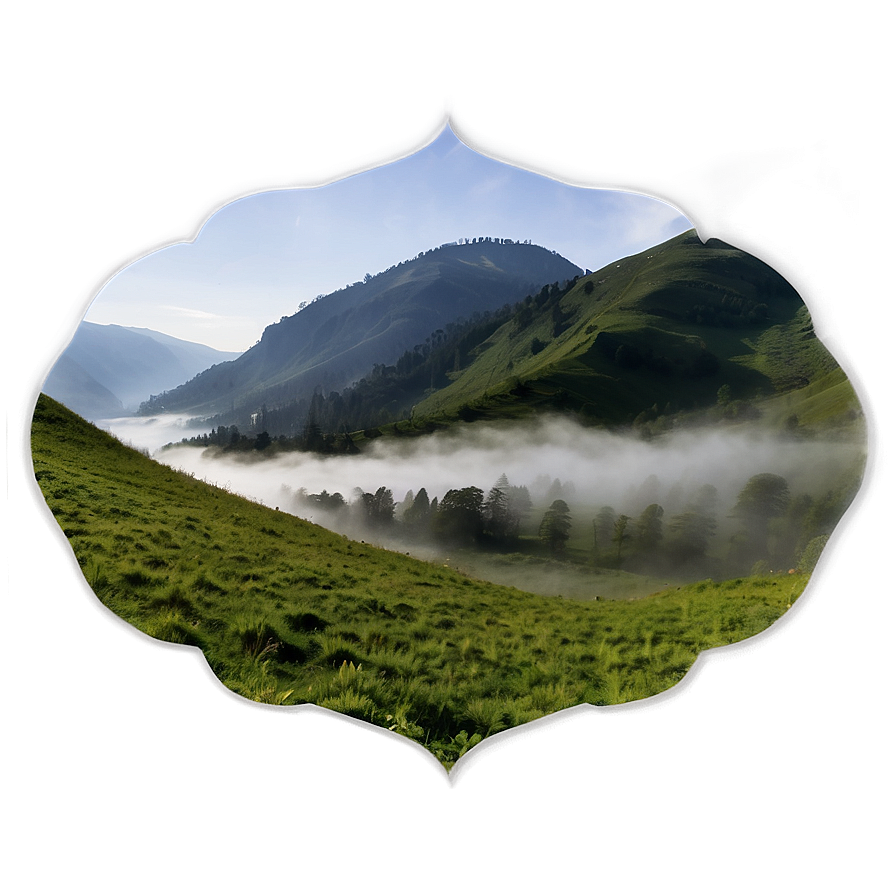 Foggy Valley Transparent Png 05262024