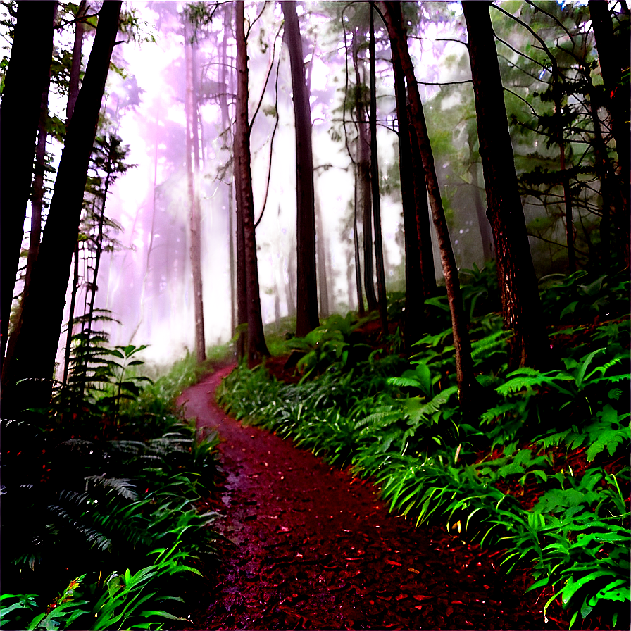 Foggy Woods Path Png 06242024