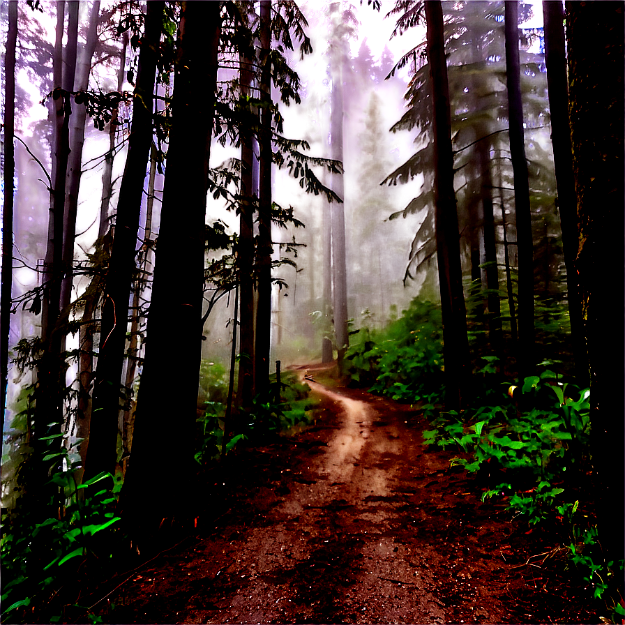 Foggy Woods Path Png Lkc13