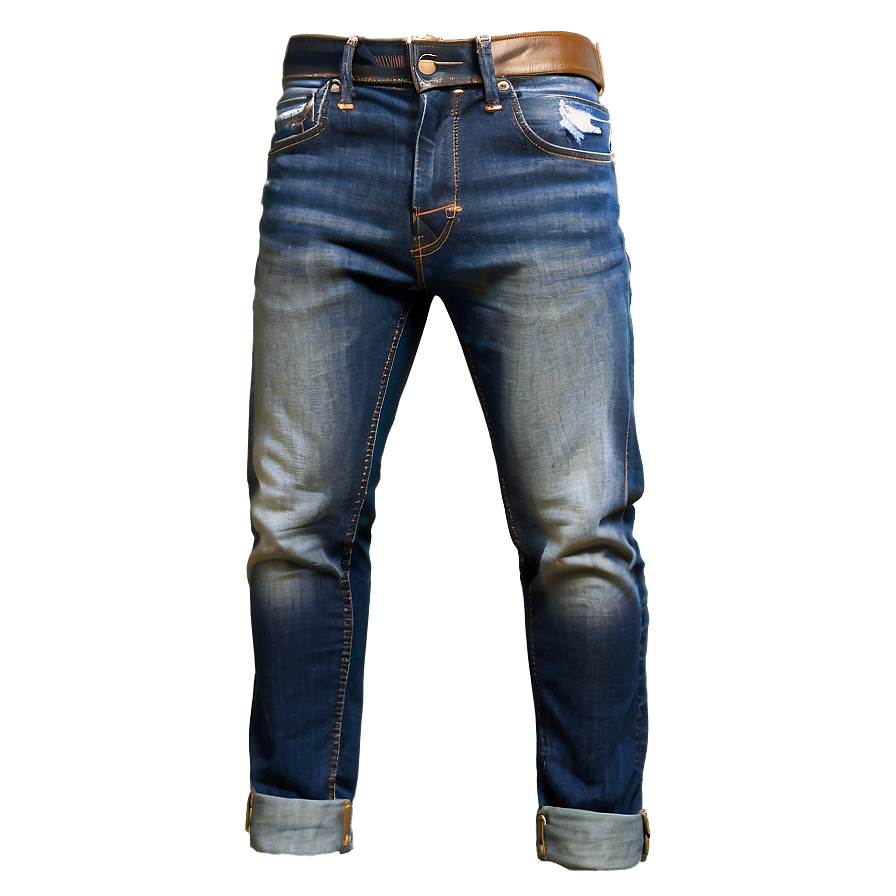 Folded Cuffed Jeans Png 06272024