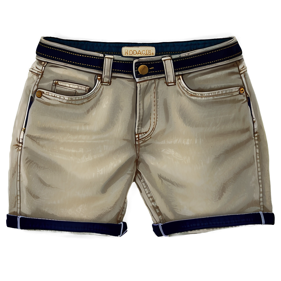 Folded Hem Jorts Png Khs53