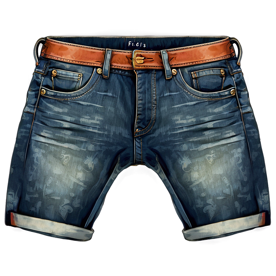 Folded Jeans Front View Png 06272024