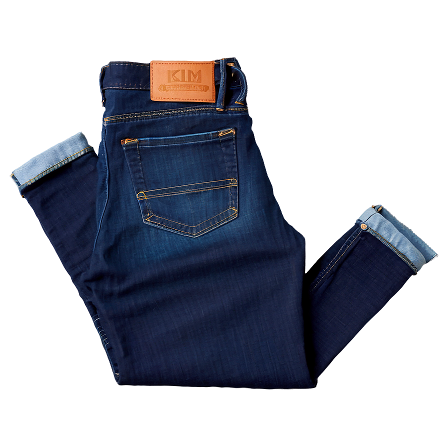 Folded Slim Fit Jeans Png 06272024