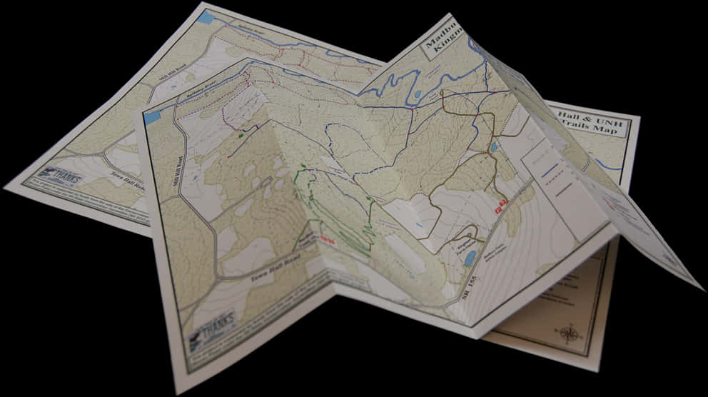 Folded Trail Maps Display