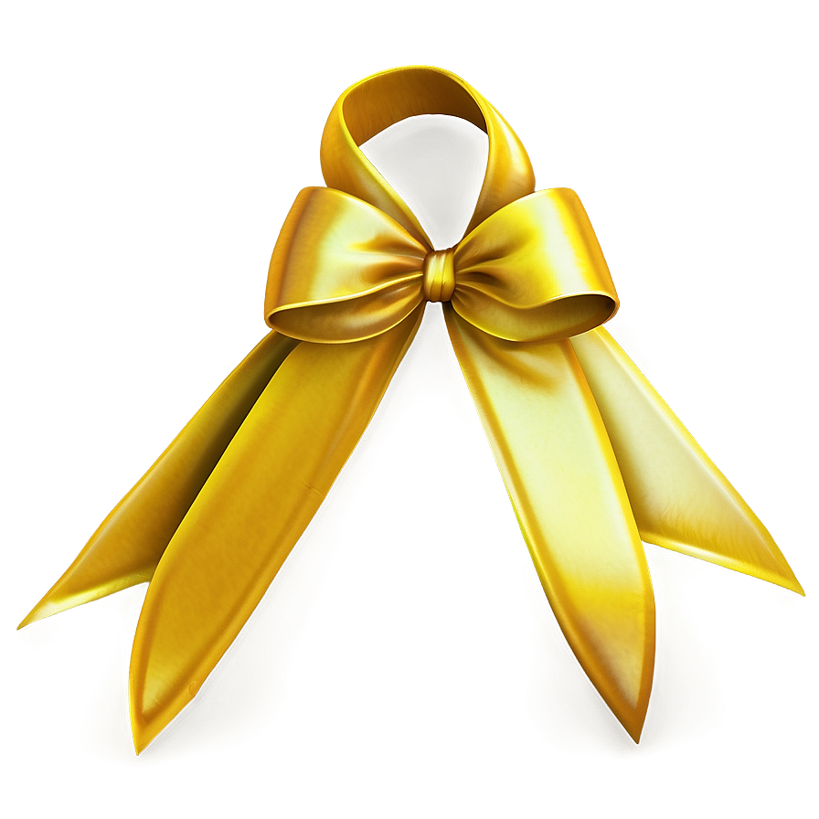 Folded Yellow Ribbon Png Qqe