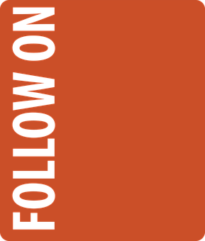 Follow On Orange Background