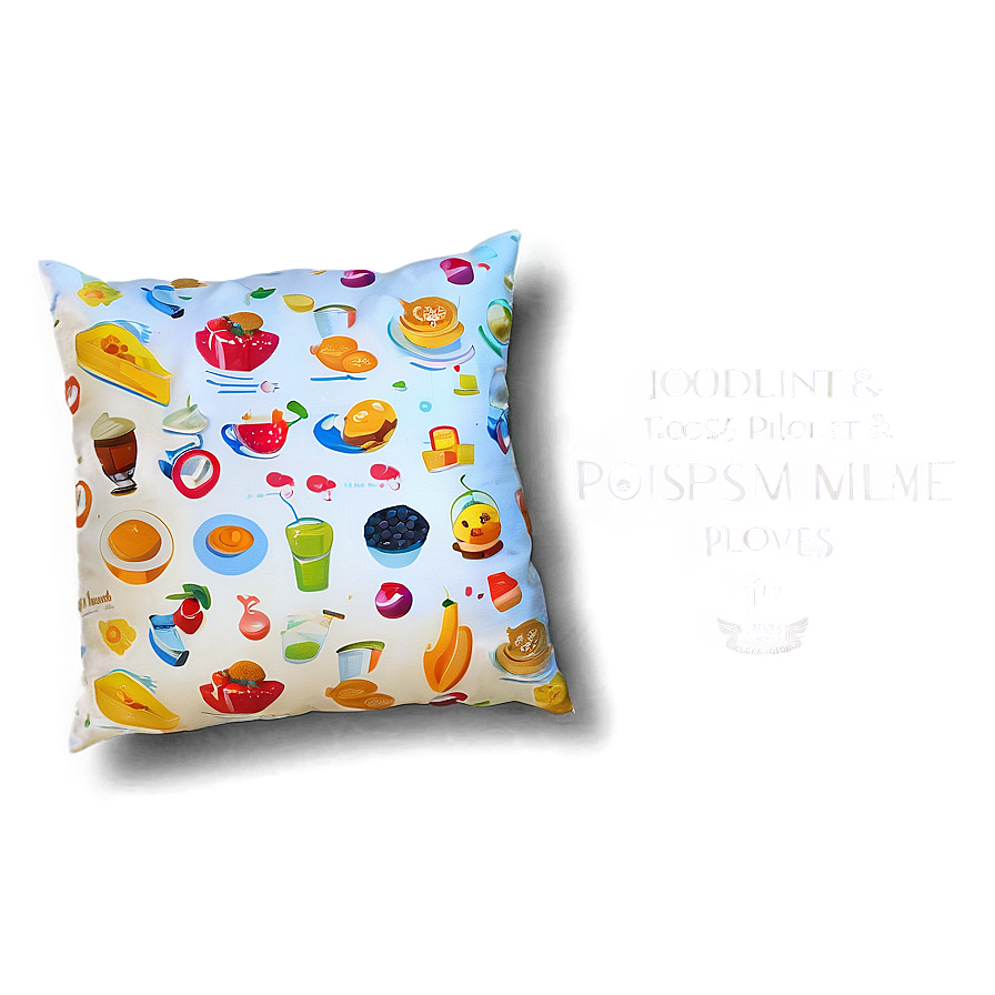 Food Theme Throw Pillows Png 06262024