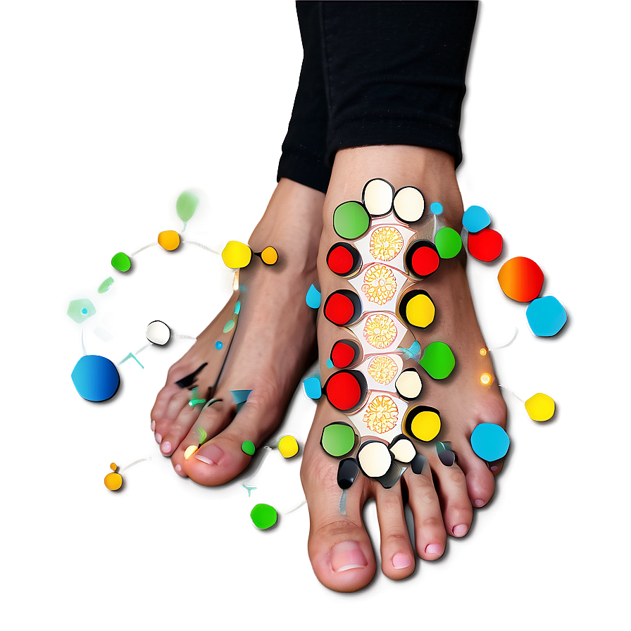 Foot With Reflexology Points Png Dmj