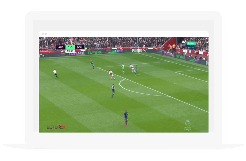 Football Match Action Tablet Display