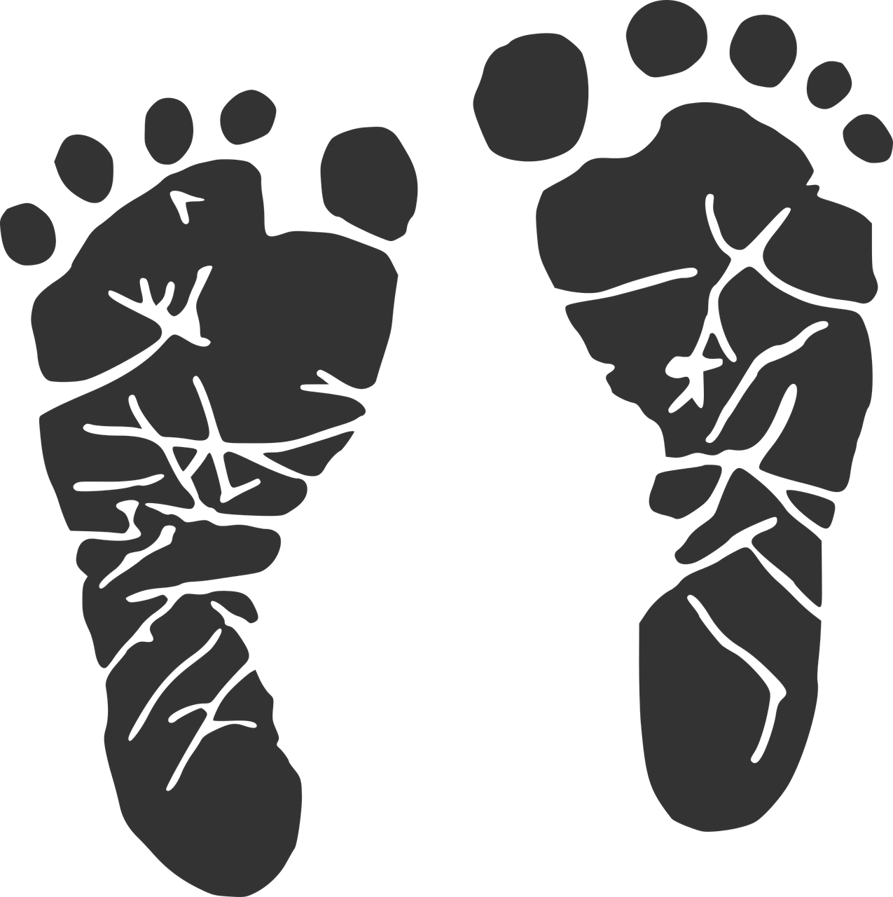 Footprint Silhouette Graphic