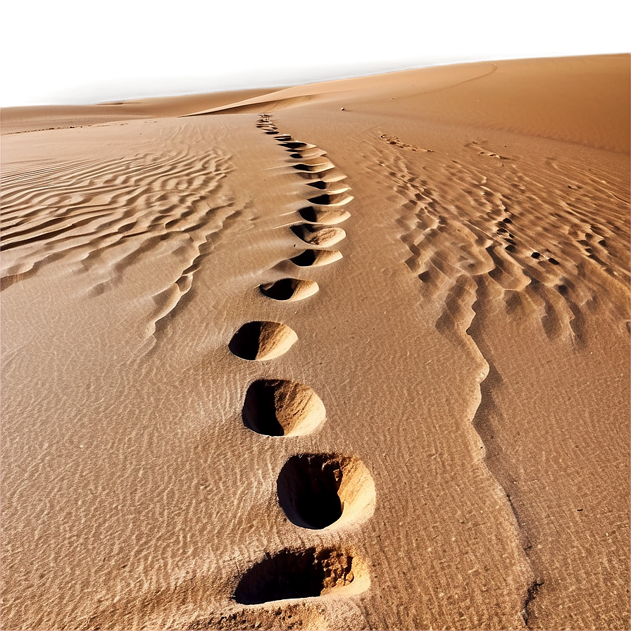 Footprints On Sandy Desert Png 06242024